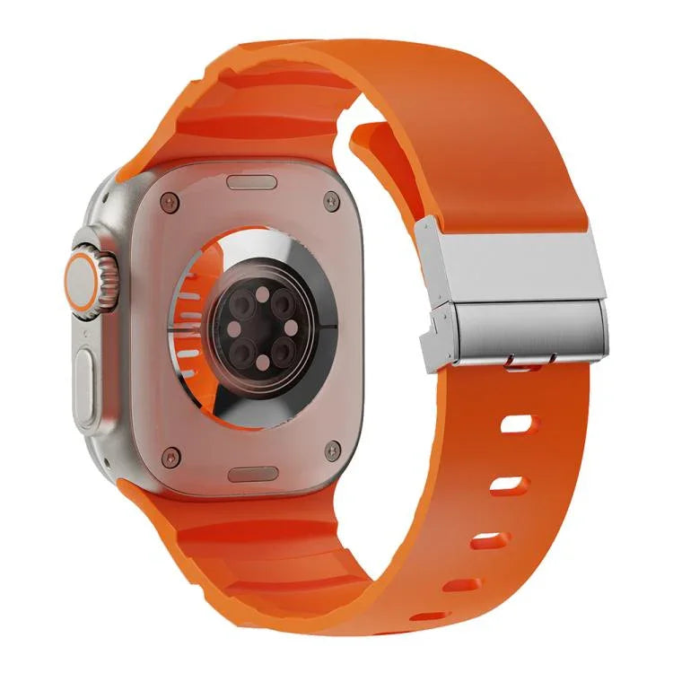 磁吸扣矽膠錶帶，適用於 Apple Watch 46mm / 49mm / 45mm / 44mm