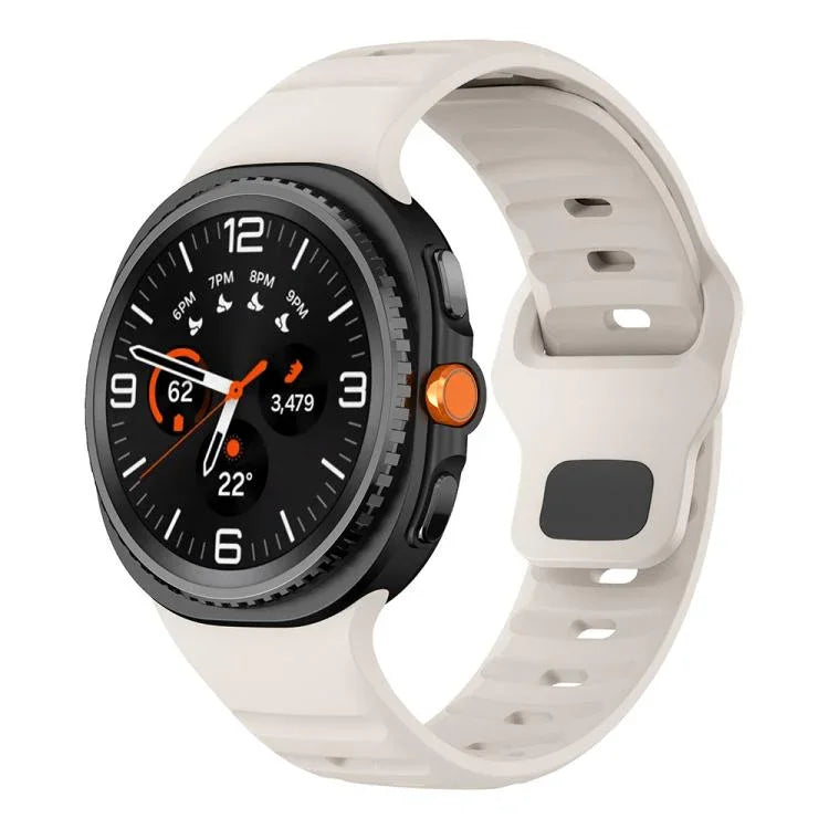 波浪反扣矽膠錶帶，適用於 Samsung Galaxy Watch8 / Watch8 Classic