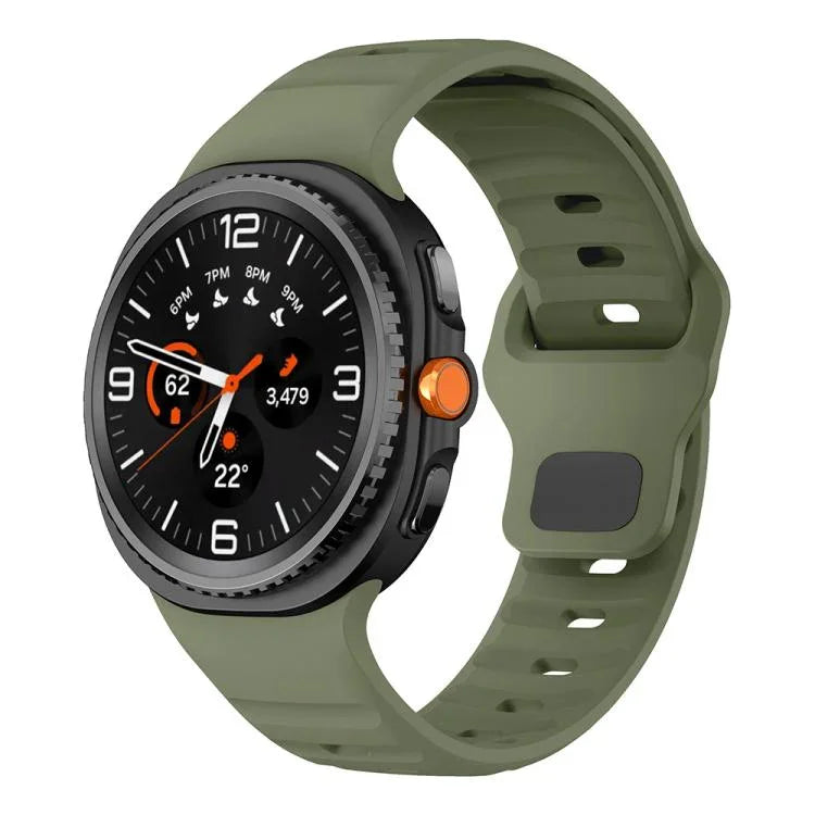 波浪反扣矽膠錶帶，適用於 Samsung Galaxy Watch8 / Watch8 Classic