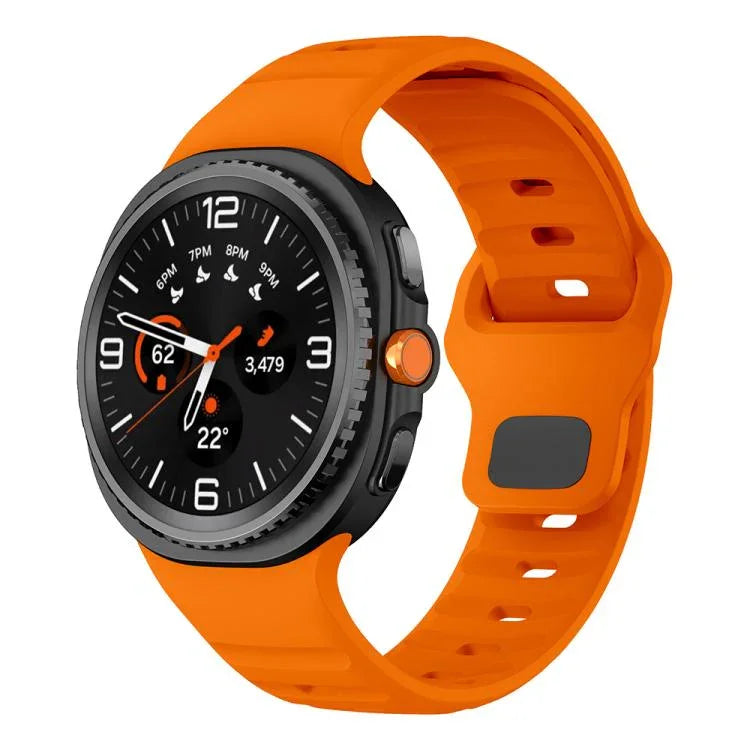 波浪反扣矽膠錶帶，適用於 Samsung Galaxy Watch8 / Watch8 Classic