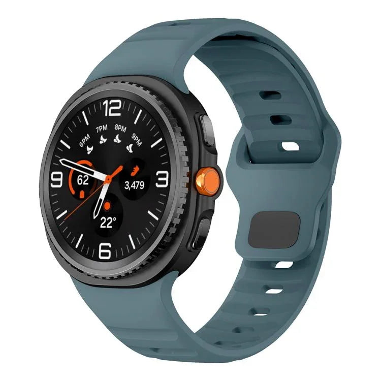 波浪反扣矽膠錶帶，適用於 Samsung Galaxy Watch8 / Watch8 Classic
