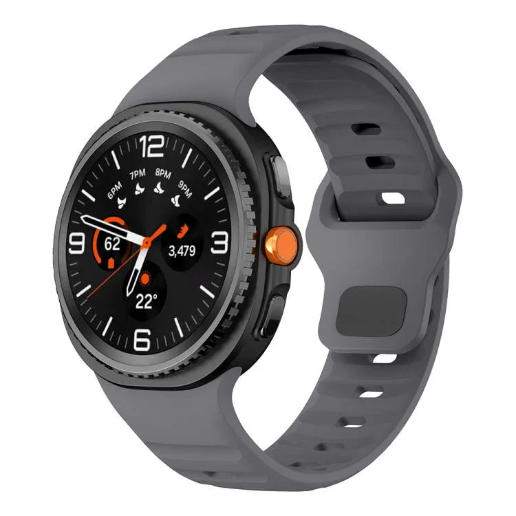 波浪反扣矽膠錶帶，適用於 Samsung Galaxy Watch8 / Watch8 Classic