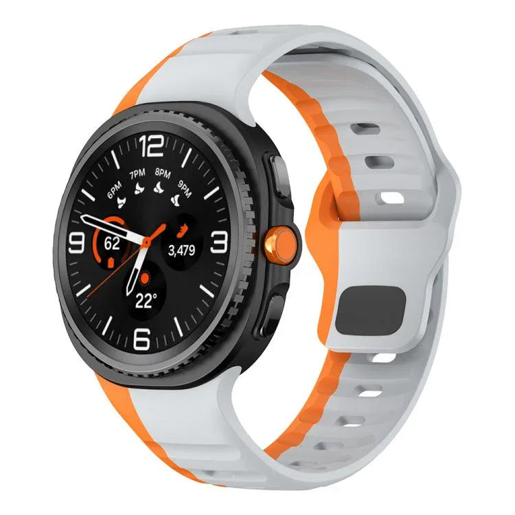 波浪反扣矽膠錶帶，適用於 Samsung Galaxy Watch8 / Watch8 Classic