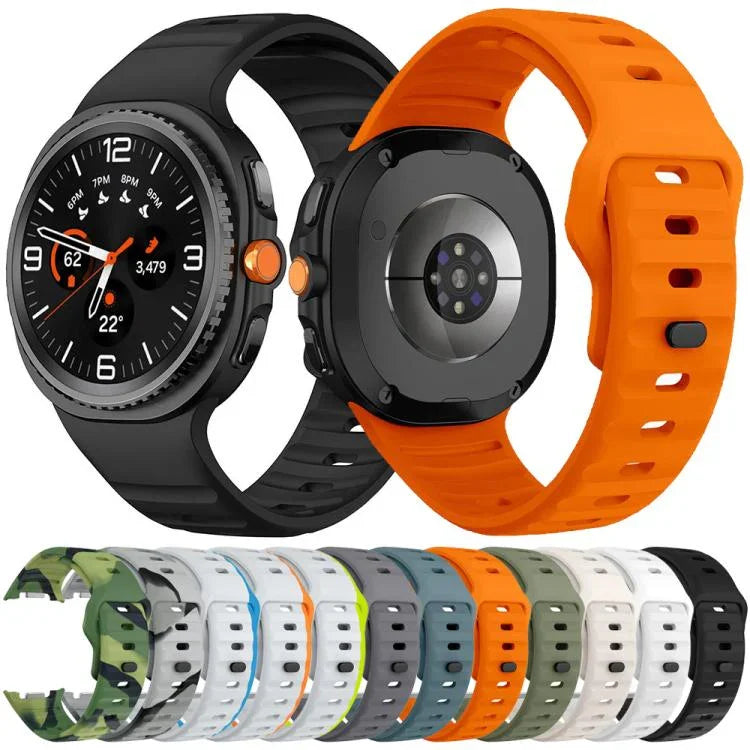 波浪反扣矽膠錶帶，適用於 Samsung Galaxy Watch8 / Watch8 Classic