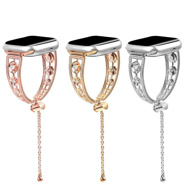 鉑金星鋯金屬錶帶，適用於 Apple Watch 46mm / 49mm / 45mm / 44mm，適用於 Apple Watch 42mm / 41mm / 40mm / 38mm