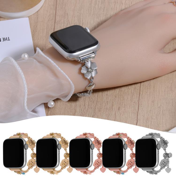 四葉草鍊合金錶帶，適用於 Apple Watch 46mm / 49mm / 45mm / 44mm，適用於 Apple Watch 42mm / 41mm / 40mm / 38mm