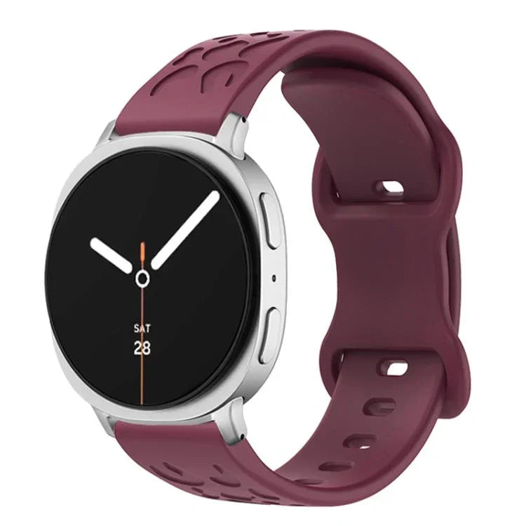 Concave Leopard Butterfly Buckle Silicone Watch Band, For Samsung Galaxy Watch8 / Watch8 Classic