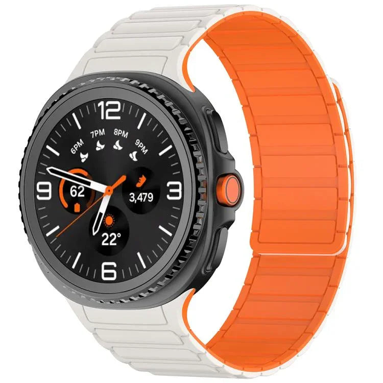 三珠磁吸矽膠錶帶，適用於 Samsung Galaxy Watch8 / Watch8 Classic