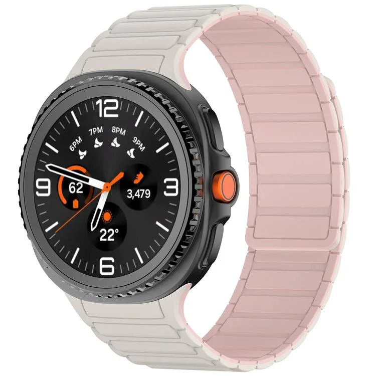 三珠磁吸矽膠錶帶，適用於 Samsung Galaxy Watch8 / Watch8 Classic