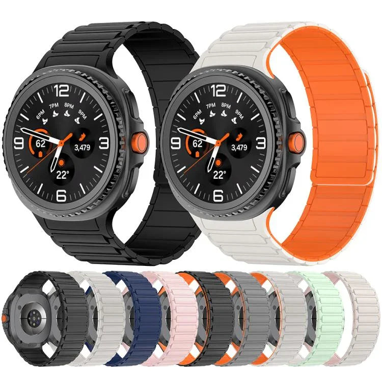 三珠磁吸矽膠錶帶，適用於 Samsung Galaxy Watch8 / Watch8 Classic
