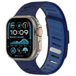斜扣透氣雙色矽膠錶帶，適用於 Apple Watch 46mm / 49mm / 45mm / 44mm