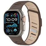 斜扣透氣雙色矽膠錶帶，適用於 Apple Watch 46mm / 49mm / 45mm / 44mm