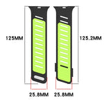 斜扣透氣雙色矽膠錶帶，適用於 Apple Watch 46mm / 49mm / 45mm / 44mm