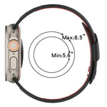 斜扣透氣雙色矽膠錶帶，適用於 Apple Watch 46mm / 49mm / 45mm / 44mm