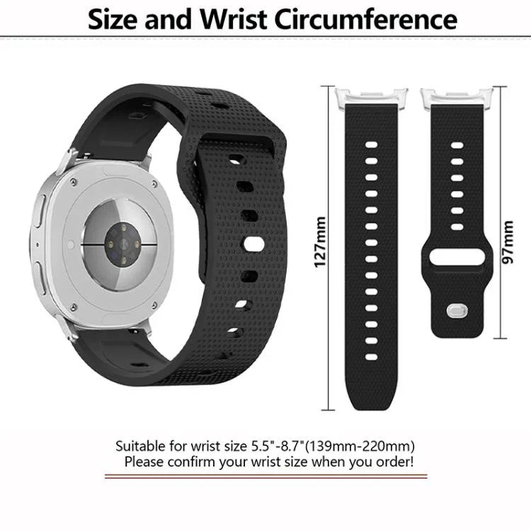 圓點釘扣矽膠錶帶，適用於 Samsung Galaxy Watch8 / Watch8 Classic
