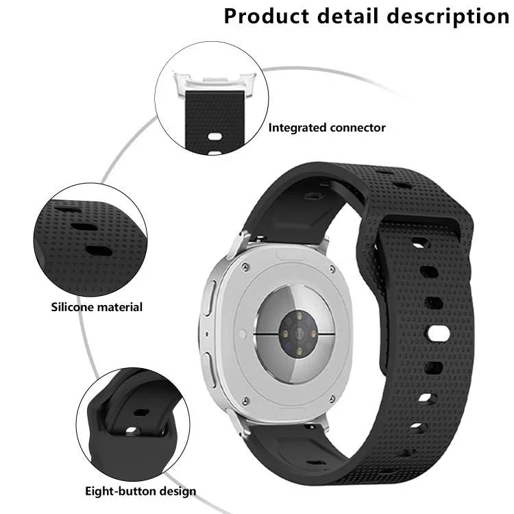 圓點釘扣矽膠錶帶，適用於 Samsung Galaxy Watch8 / Watch8 Classic