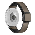 方形磁扣皮革紋矽膠錶帶，適用於 Samsung Galaxy Watch8 / Watch8 Classic