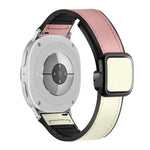 方形磁扣皮革紋矽膠錶帶，適用於 Samsung Galaxy Watch8 / Watch8 Classic