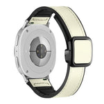 方形磁扣皮革紋矽膠錶帶，適用於 Samsung Galaxy Watch8 / Watch8 Classic