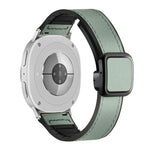 方形磁扣皮革紋矽膠錶帶，適用於 Samsung Galaxy Watch8 / Watch8 Classic
