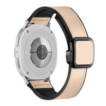 方形磁扣皮革紋矽膠錶帶，適用於 Samsung Galaxy Watch8 / Watch8 Classic