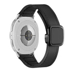 方形磁扣皮革紋矽膠錶帶，適用於 Samsung Galaxy Watch8 / Watch8 Classic