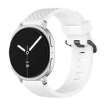 黑色扣環雲杉矽膠錶帶，適用於 Samsung Galaxy Watch8 / Watch8 Classic