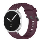 黑色扣環雲杉矽膠錶帶，適用於 Samsung Galaxy Watch8 / Watch8 Classic