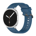 黑色扣環雲杉矽膠錶帶，適用於 Samsung Galaxy Watch8 / Watch8 Classic