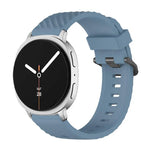黑色扣環雲杉矽膠錶帶，適用於 Samsung Galaxy Watch8 / Watch8 Classic