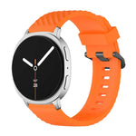 黑色扣環雲杉矽膠錶帶，適用於 Samsung Galaxy Watch8 / Watch8 Classic