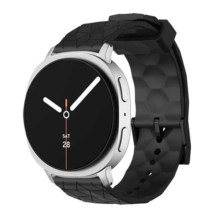 足球紋理純色矽膠錶帶，適用於 Samsung Galaxy Watch8 / Watch8 Classic