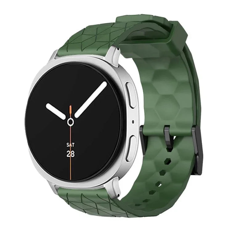 足球紋理純色矽膠錶帶，適用於 Samsung Galaxy Watch8 / Watch8 Classic