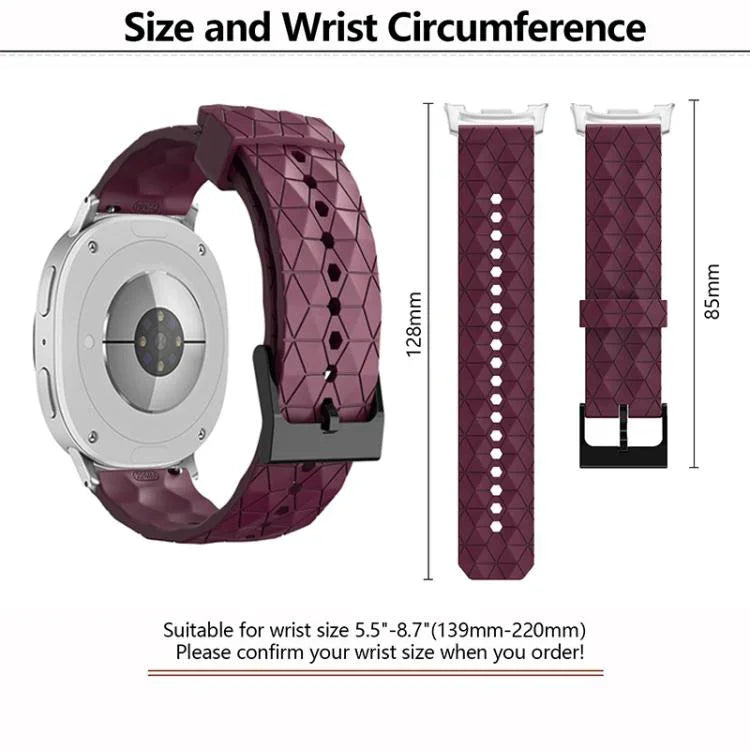 足球紋理純色矽膠錶帶，適用於 Samsung Galaxy Watch8 / Watch8 Classic