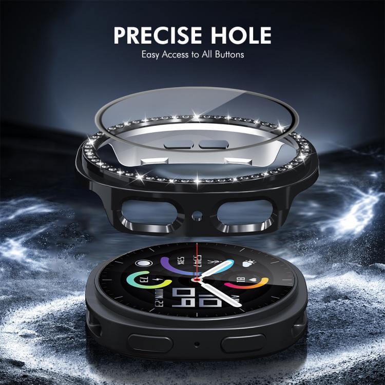 ENKAY Hat-Prince Diamond PC Watch Cover with Full Coverage PMMA Soft Film, For Samsung Galaxy Watch8 44mm, For Samsung Galaxy Watch8 40mm