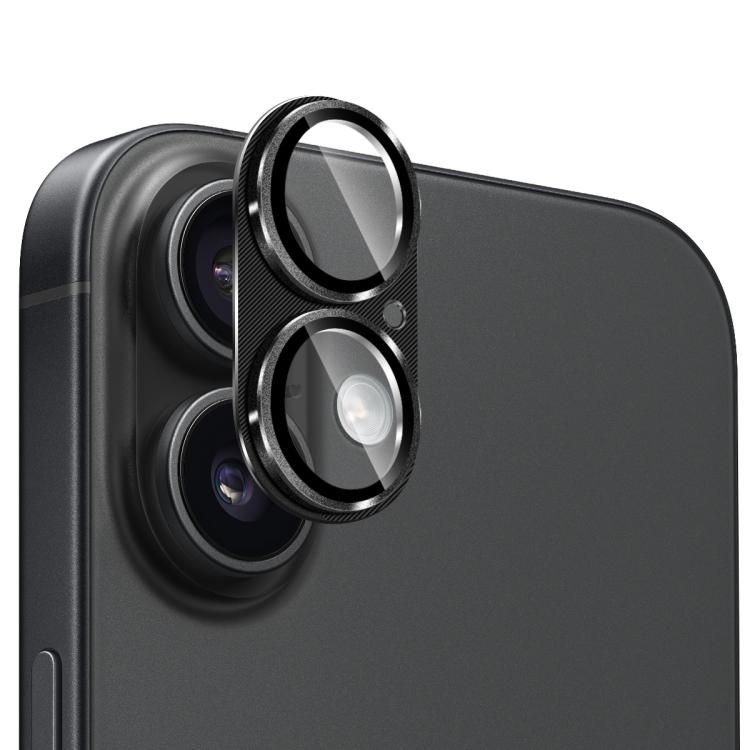ENKAY CD 紋理鋁合金鋼化玻璃鏡頭保護膜，適用於 iPhone 17