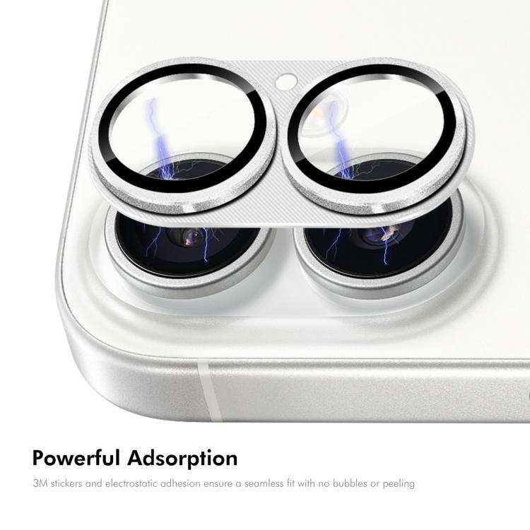 ENKAY CD 紋理鋁合金鋼化玻璃鏡頭保護膜，適用於 iPhone 17