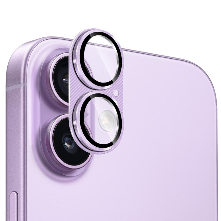 ENKAY CD 紋理鋁合金鋼化玻璃鏡頭保護膜，適用於 iPhone 17