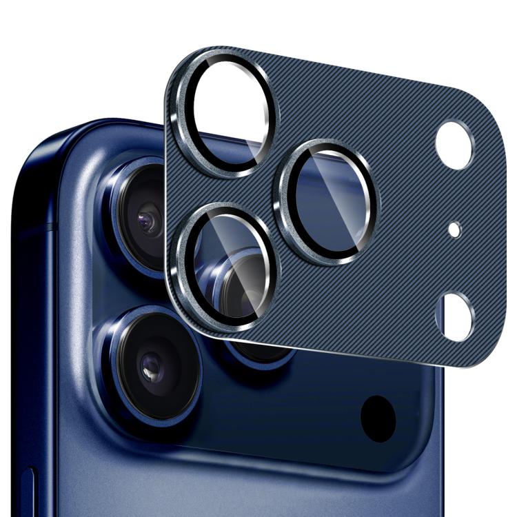 ENKAY CD 紋理鋁合金鋼化玻璃鏡頭保護膜，適用於 iPhone 17 Pro Max、iPhone 17 Pro