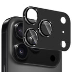 ENKAY CD 紋理鋁合金鋼化玻璃鏡頭保護膜，適用於 iPhone 17 Pro Max、iPhone 17 Pro