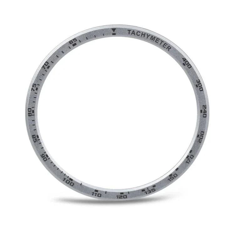 Speed Bezel and Black Reverse Buckle Silicone Watch Band, For Samsung Galaxy Watch8 44mm, For Samsung Galaxy Watch8 40mm
