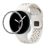 Speed Bezel and Black Reverse Buckle Silicone Watch Band, For Samsung Galaxy Watch8 44mm, For Samsung Galaxy Watch8 40mm
