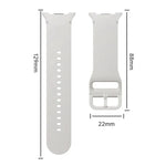 Diamond Bezel and Solid Color Stitched Silicone Watch Band, For Samsung Galaxy Watch8 44mm, For Samsung Galaxy Watch8 40mm