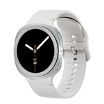 菱形紋理錶圈及純色縫線矽膠錶帶，適用於 Samsung Galaxy Watch8 44mm，適用於 Samsung Galaxy Watch8 40mm