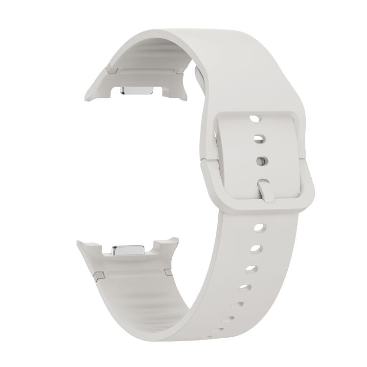 菱形紋理錶圈及純色縫線矽膠錶帶，適用於 Samsung Galaxy Watch8 44mm，適用於 Samsung Galaxy Watch8 40mm
