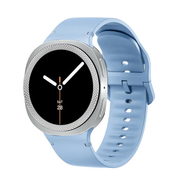 菱形紋理錶圈及純色縫線矽膠錶帶，適用於 Samsung Galaxy Watch8 44mm，適用於 Samsung Galaxy Watch8 40mm