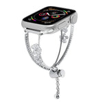 銅鑲嵌鋯石五瓣花手鍊錶帶，適用於 Apple Watch 46mm / 49mm / 45mm / 44mm，適用於 Apple Watch 42mm / 41mm / 40mm / 38mm