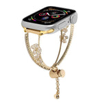銅鑲嵌鋯石五瓣花手鍊錶帶，適用於 Apple Watch 46mm / 49mm / 45mm / 44mm，適用於 Apple Watch 42mm / 41mm / 40mm / 38mm