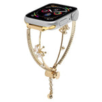 銅鑲嵌蝴蝶鋯石手鍊錶帶，適用於 Apple Watch 46mm / 49mm / 45mm / 44mm，適用於 Apple Watch 42mm / 41mm / 40mm / 38mm