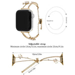銅鑲嵌蝴蝶鋯石手鍊錶帶，適用於 Apple Watch 46mm / 49mm / 45mm / 44mm，適用於 Apple Watch 42mm / 41mm / 40mm / 38mm